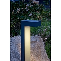 Brumberg Outdoor LED bollard light, IP65, 230V AC, 60cm, 9W 3000K 210lm, incl. 50cm power cable, structured graphite