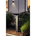Brumberg Outdoor LED bollard light, IP65, 230V AC, 60cm, 9W 3000K 210lm, incl. 50cm power cable, structured graphite