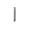 LED Pollerleuchte ALOR, IP44, mit 2x IP-Steckdose, 230V AC,  6W 3000K, schaltbar, graphitgrau, 100cm
