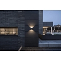 Brumberg Outdoor LED Wandanbauleuchte MARIBO Up/Down, 100�, 2x3,7W, 3000K, 424lm, IP54, strukturgraphit