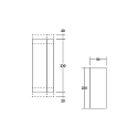 Brumberg wall luminaire IP65, aluminium, transparent 