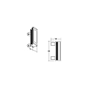 Brumberg LED Wallwasher, 39cm, 21W, IK08, CRI >80, IP66, titan / Glas transparent, 30�, 3000K