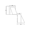 Brumberg LED Wandanbauleuchte MEGERA, IP54, 230V AC, 50 Hz, 1W, 3000K, 94lm, graphit, schaltbar