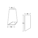 Brumberg Outdoor LED Wandanbauleuchte EREBIA, 2x3W, 3000K, 90lm, IP54, 230V AC, 50 Hz, graphit, schaltbar