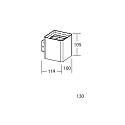 Brumberg LED Wandanbauleuchte SITTA, IP54, 230V AC, 50 Hz, 14W, 3000K, 1200lm, graphit, schaltbar