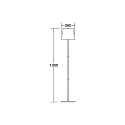 Brumberg floor lamp NIOBE switchable E27 IP54, graphite 