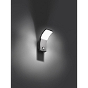 Brumberg Outdoor wall luminaire FAGI with motion detector, switchable LED IP54, graphite 