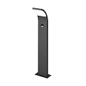 Bollard lamp FAGI with motion detector, switchable LED IP54, graphite 