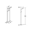 Brumberg LED Pollerleuchte mit Bewegungsmelder INO, IP54, 230V AC, 50 Hz, 8,5W, 3000K, 680lm, graphit, schaltbar