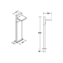 Brumberg LED Pollerleuchte APORIA, IP54, 230V AC, 50 Hz, 14W, 3000K, 700lm, graphit, schaltbar