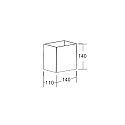 Brumberg LED Wandanbauleuchte IDAS, IP54, 230V AC, 50 Hz, 2 x 6 W, 3000K, graphit, schaltbar
