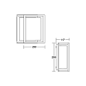Brumberg LED Au�enwandleuchte  ALLAN, IP54, 230V AC, 50 Hz, 11W, 3000K, 900lm, graphit, schaltbar