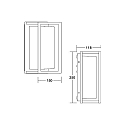 Brumberg LED Au�enwandleuchte  ALLAN, IP54, 230V AC, 50 Hz, 13W, 3000K, 660lm, graphit, schaltbar