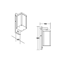 Brumberg LED Wandanbauleuchte KEDIRI, IP54, 230V AC, 50 Hz, 11W, 3000K, graphit, schaltbar