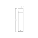 Brumberg LED Pollerleuchte / Anschlusss�ule MATURNA IP44, 230V AC, 50 Hz, 3W, 3000K, 332lm, graphit