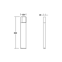 Brumberg bollard lamp ILIA switchable LED IP54, graphite 