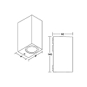 Brumberg outdoor wall luminaire SELIA switchable LED IP54, grey 
