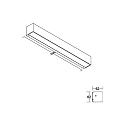 Brumberg LED Wandanbauleuchte DARBEE, IP65, 230V AC, 50 HZ, 2x18W, 3000K, 2300lm, graphit, schaltbar