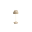 Outdoor LED Akku-Tischleuchte ROSS, IP54, 3000K, mit Touch-Dimmer + USB-C, Aluminium-Guss, sandbeige