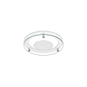 Zubeh�r f�r LED Einbau-Downlight MUNA MEGA - Vorsatz-Element mit abgeh�ngtem Floatglas (teilmattiert), rund, wei� matt