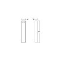 Brumberg Zubeh�r f�r LED Au�enwandleuchte MADURA - Poller f�r Umr�stung zur Standleuchte, Aluminium , 75cm