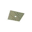 acoustical element SILENTIUM (STRUCTURE) 89.5CM square, symmetrical, sage green