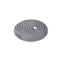 acoustical element SILENTIUM (STRUCTURE) 89.5CM round, asymmetrical, grey