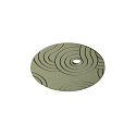 acoustical element SILENTIUM (STRUCTURE) 89.5CM round, asymmetrical, sage green