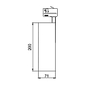 Brumberg LED-Schienenstrahler 230 V AC, 50 Hz, 2, 3500K, schwarz