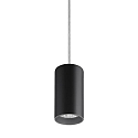 pendant luminaire TRAXX MIDI round, switchable LED IP20, black 