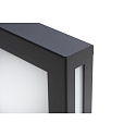 Outdoor LED Wandleuchte, IP44, quadratisch,  22 x 22cm, 12W 3000K, Edelstahl / Opalglas