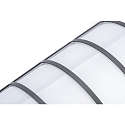 Outdoor LED Wandleuchte mit Bewegungsmelder, IP44, 12W 3000K 1200lm, Edelstahl / Opalglas, mit Raster