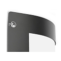 CMD Creative Metalldesign Outdoor LED wall luminaire 16/3 with motion detector, IP44, 12W 3000K 1200lm, stainless steel / opal glass, anthracite