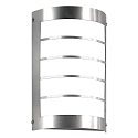 Outdoor wall luminaire 16/1, IP44, E27, stainless steel / opal glass