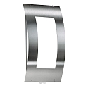 Outdoor wall luminaire AQUA QUADRAT with motion detector, IP44, E27, stainless steel / opal glass, brushed