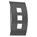 Au�enwandleuchte AQUA TOMA, IP44, E27 max. 75W, Edelstahl / Opalglas, anthrazit