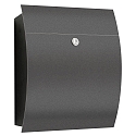 Curved post box from stainless steel, IP44, height 40cm, anthracite