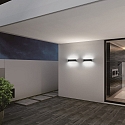 CMD Creative Metalldesign LED Fassaden-Strahler Up&Down, IP65, Breite 25cm, 18W 3000K 1140lm 100�, Aluminium anthrazit / Klarglas