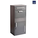 standing letterbox 9046 with package tray, anthracite, powder coated