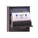 CMD Creative Metalldesign standing letterbox 112 X 50 X 37CM square, straight, with package tray, with lock, anthracite