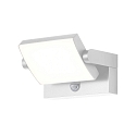 outdoor wall luminaire CCT Switch, tiltable, with motion detector IP54, white