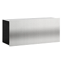 Straight newspaper compartment, 1 side closed, height 14cm, stainless steel