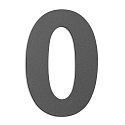 House number 0, height 25cm, anthracite