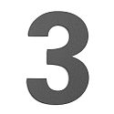 House number 3, height 25cm, anthracite