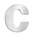 House number extension c from brushed stainless steel for numbers, height 25cm