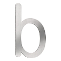 House number extension b from brushed stainless steel for numbers, height 16cm