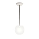pendant luminaire ACAI 16 1 flame E27 IP20, mat, opal white dimmable