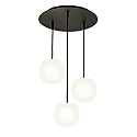 pendant luminaire ACAI 16 3 flames, round E27 IP20, mat, opal white dimmable