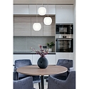 Casablanca Pendelleuchte ACAI, �16cm, 3-flammig, rund, E27, IP20, opalwei� matt, Pendel wei� matt
