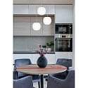 Casablanca Pendelleuchte ACAI, �16cm, 3-flammig, rund, E27, IP20, opalwei� matt, Pendel wei� matt